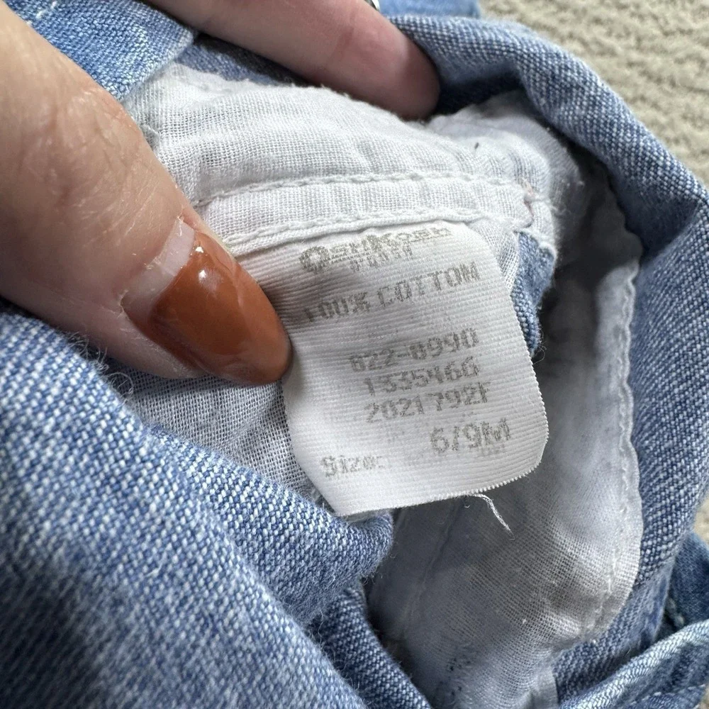 Vintage 90's Oshkosh B'Gosh Denim‎ Overalls 6-9 Months